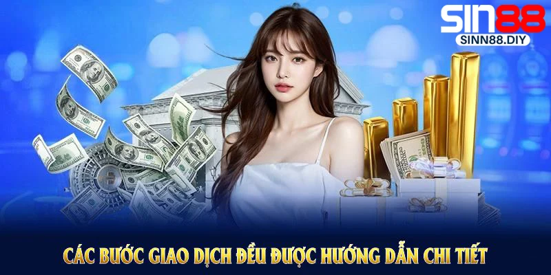 Các bước giao dịch đều được hướng dẫn chi tiết